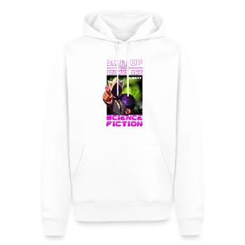 sci fi - Männer Premium Bio Hoodie - Weiß - Vorne - Nico (187cm)