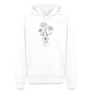 Bouquet - Sweat à capuche Premium bio Homme - blanc - Devant - Nico (187cm)