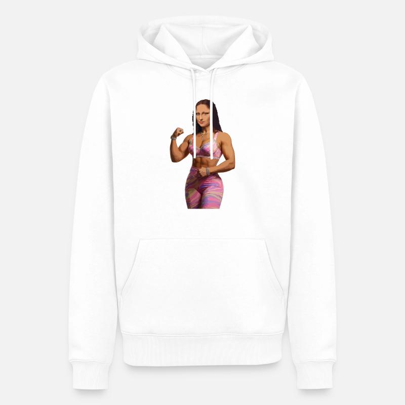 Mona Lisa bling bling - Sweat à capuche Premium bio Homme - blanc