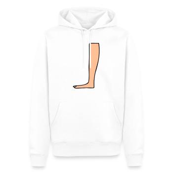 Leg Heiroglyph - Sweat à capuche Premium bio Homme - blanc - Devant - Nico (187cm)