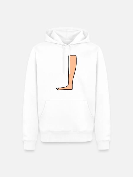Leg Heiroglyph - Men’s Premium Organic Hoodie - white
