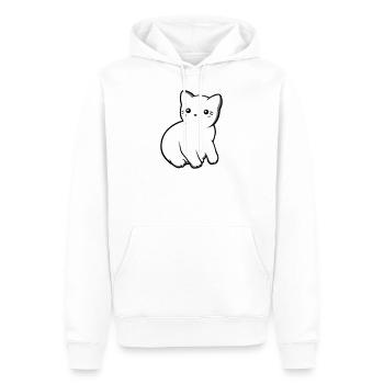 Kätzchen - Männer Premium Bio Hoodie - Weiß - Vorne - Nico (187cm)