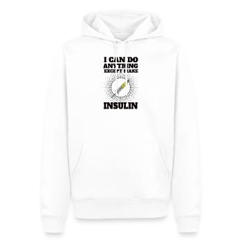 DIABETES: Make insulin - Men’s Premium Organic Hoodie - white - Front - Nico (187cm)