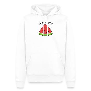 pastèque - Sweat à capuche Premium bio Homme - blanc - Devant - Nico (187cm)
