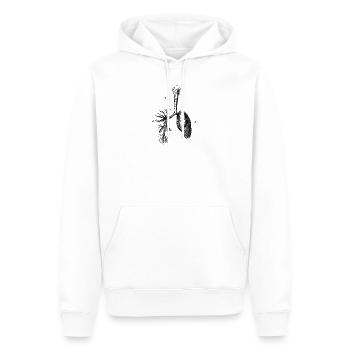 Poumons Thorax anatomique anatomie squelette - Sweat à capuche Premium bio Homme - blanc - Devant - Nico (187cm)