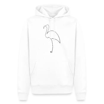 Flamant rose - Sweat à capuche Premium bio Homme - blanc - Devant - Nico (187cm)