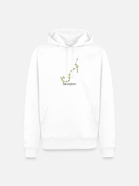 Sternzeichen Skorpion - Männer Premium Bio Hoodie - Weiß