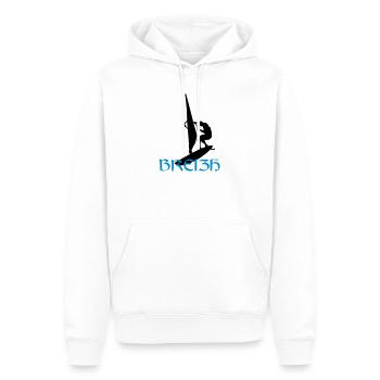 Planche à voile - Breizh - Sweat à capuche Premium bio Homme - blanc - Devant - Nico (187cm)