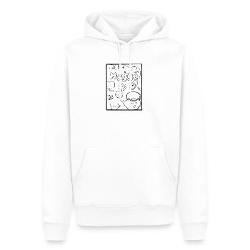 hygge - Sweat à capuche Premium bio Homme - blanc - Devant - Nico (187cm)