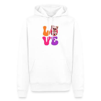 Chien Yorkshire Terrier - Sweat à capuche Premium bio Homme - blanc - Devant - Nico (187cm)