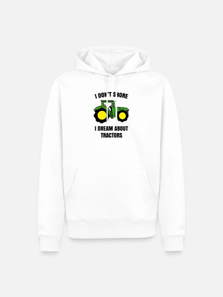 Bauer Traktor Statement Landmaschinen Ackerbau - Männer Premium Bio Hoodie - Weiß