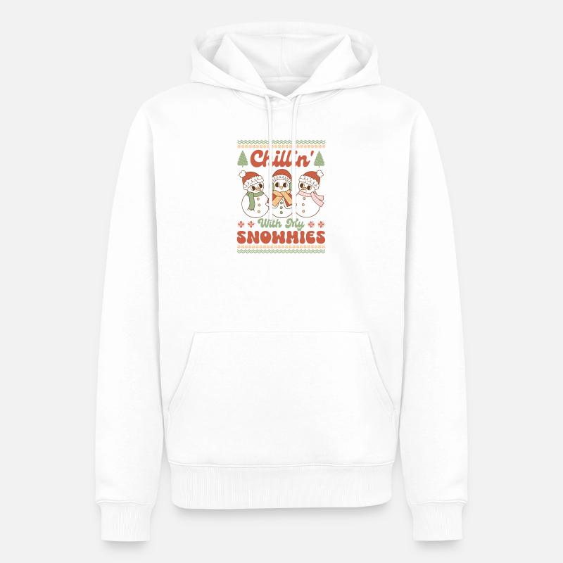 Pull de Noël moche - Sweat à capuche Premium bio Homme - blanc