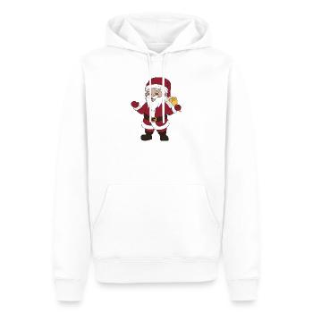 Père Noël Tshirt Cadeau Garçon Enfant Humour Noel - Sweat à capuche Premium bio Homme - blanc - Devant - Nico (187cm)