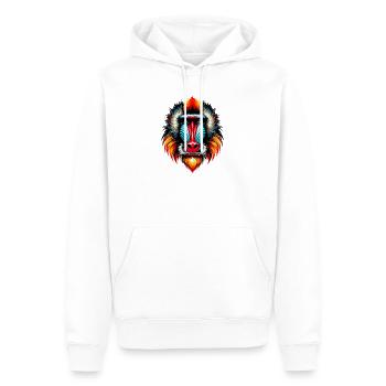 Mandrill-Affe - Männer Premium Bio Hoodie - Weiß - Vorne - Nico (187cm)