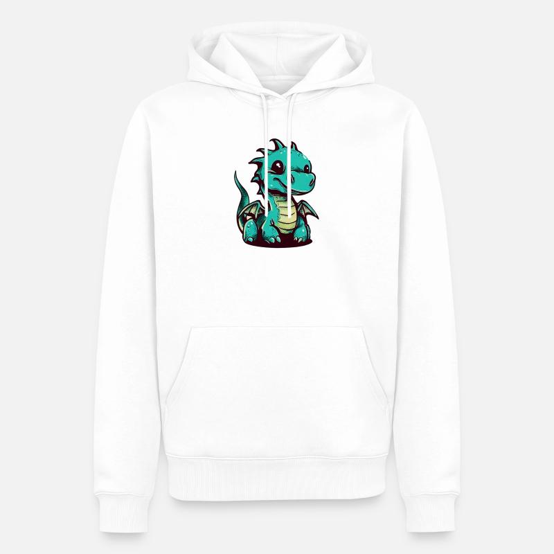 Dragon - Sweat à capuche Premium bio Homme - blanc