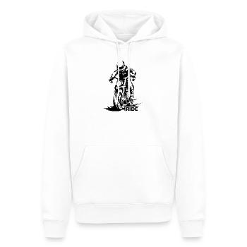 Motorrad Racing Caferacer Ride Biker Streetfighter - Männer Premium Bio Hoodie - Weiß - Vorne - Nico (187cm)