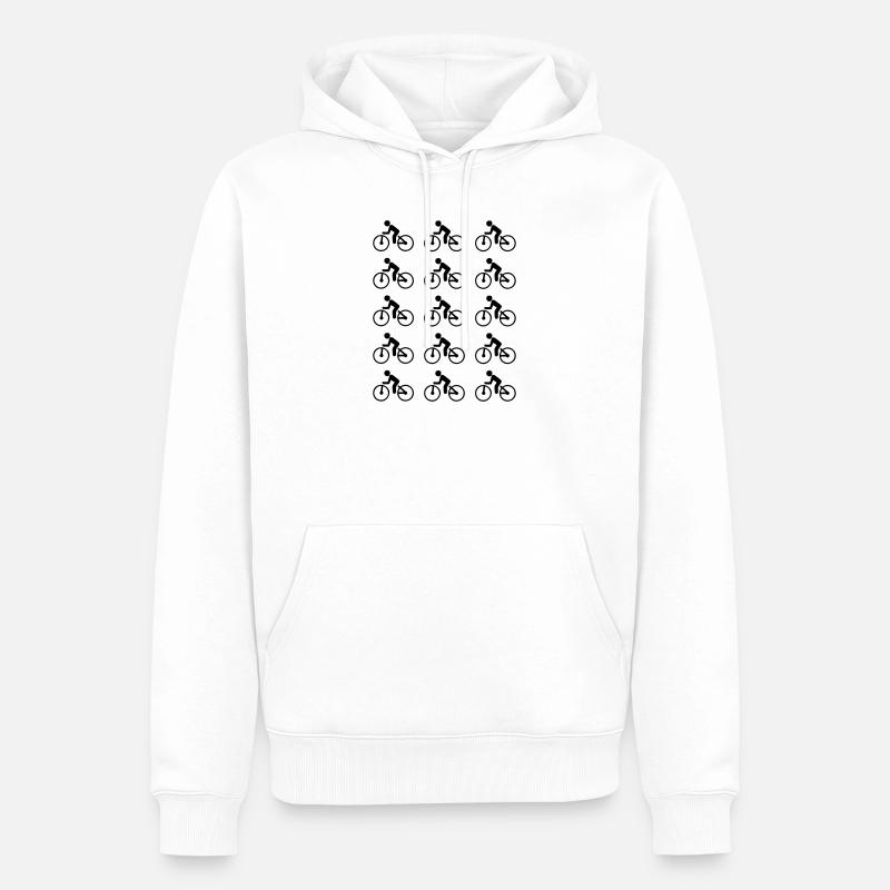 Fahrrad - Männer Premium Bio Hoodie - Weiß