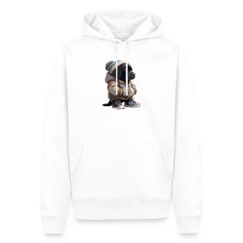 Tenue d’hiver Labrador Retriever - Sweat à capuche Premium bio Homme - blanc - Devant - Nico (187cm)