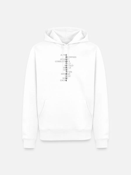 CS Maps - Männer Premium Bio Hoodie - Weiß