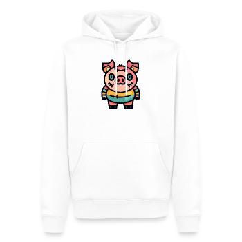 Schwein Halloween Zombie - Männer Premium Bio Hoodie - Weiß - Vorne - Nico (187cm)