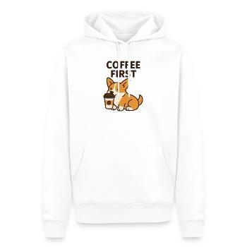 Cartoon-Hund - Männer Premium Bio Hoodie - Weiß - Vorne - Nico (187cm)