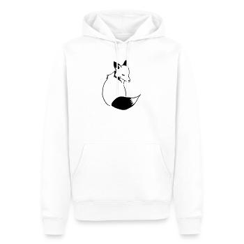 Fox Comic : intelligent, style Foxy & Manga - Sweat à capuche Premium bio Homme - blanc - Devant - Nico (187cm)