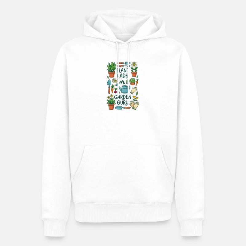 Der Pflanzenliebhaber oder Gartenexperte - Männer Premium Bio Hoodie - Weiß
