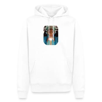 Alte Leuchtende Weisheit - Männer Premium Bio Hoodie - Weiß - Vorne - Nico (187cm)