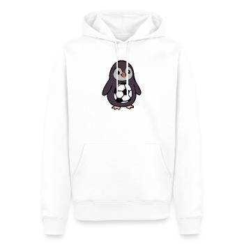 Pinguine Kinder Fußball - Männer Premium Bio Hoodie - Weiß - Vorne - Nico (187cm)