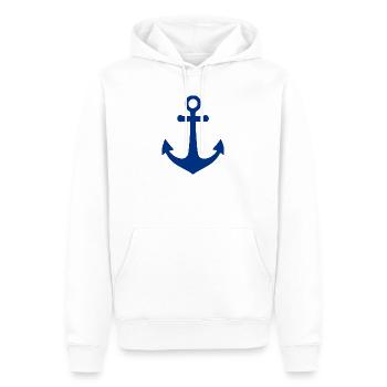 Maritimes Anker Nordsee Ostsee Segler Geschenk - Männer Premium Bio Hoodie - Weiß - Vorne - Nico (187cm)