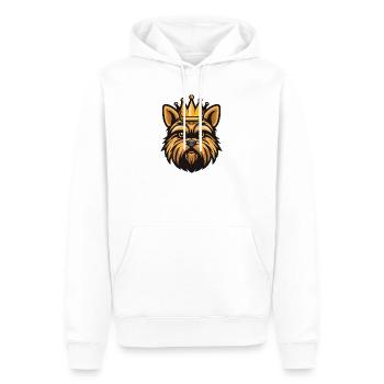 Couronne de chien Yorkshire Terrier - Sweat à capuche Premium bio Homme - blanc - Devant - Nico (187cm)