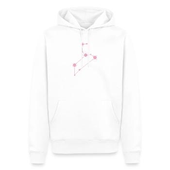 Löwestern Sternbild Tierkreiszeichen Pastellrosa - Männer Premium Bio Hoodie - Weiß - Vorne - Nico (187cm)