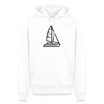 Boot - Männer Premium Bio Hoodie - Weiß - Vorne - Nico (187cm)