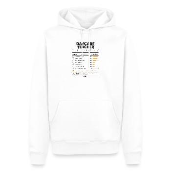 Daycare Teacher Gift for Preschool Educator - Men’s Premium Organic Hoodie - white - Front - Nico (187cm)