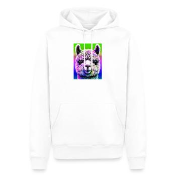 Alpaga - Sweat à capuche Premium bio Homme - blanc - Devant - Nico (187cm)