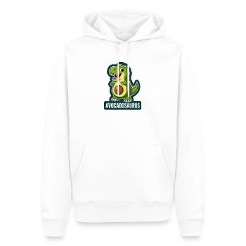 Niedlicher Avocadosaurus Dinosaurier T-Rex - Männer Premium Bio Hoodie - Weiß - Vorne - Nico (187cm)