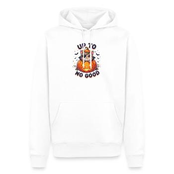 Chat d’Halloween Méchant - Sweat à capuche Premium bio Homme - blanc - Devant - Nico (187cm)