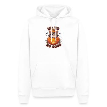 Chat d’Halloween Méchant - Sweat à capuche Premium bio Homme - blanc - Devant - Nico (187cm)