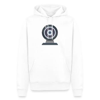 Webcam - Männer Premium Bio Hoodie - Weiß - Vorne - Nico (187cm)