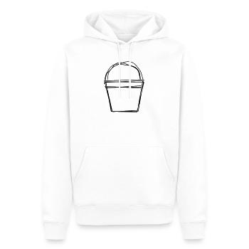 Eimer handgezeichnet - Männer Premium Bio Hoodie - Weiß - Vorne - Nico (187cm)