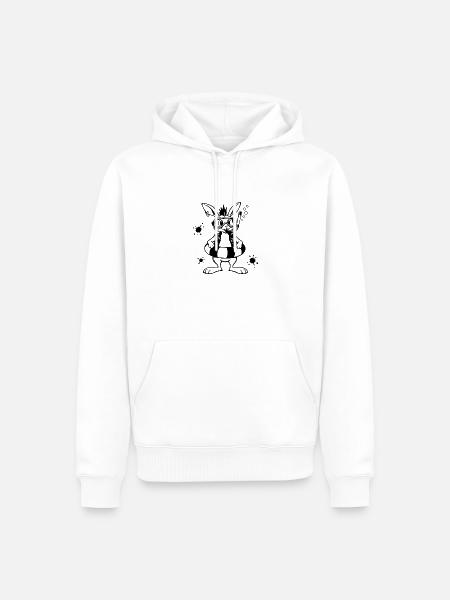 Bunny Punk und das Taucherhase Abenteuer - Männer Premium Bio Hoodie - Weiß