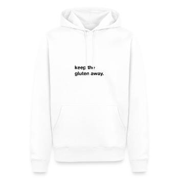 keep the gluten away - Männer Premium Bio Hoodie - Weiß - Vorne - Nico (187cm)