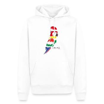 Parrot X-mas: Christmas parrot - Men’s Premium Organic Hoodie - white - Front - Nico (187cm)