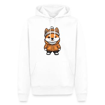 Akita Inu Hund Cartoon - Männer Premium Bio Hoodie - Weiß - Vorne - Nico (187cm)