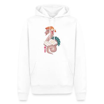 Year of the Snake 2025, Chinese Horoscope, Bed - Men’s Premium Organic Hoodie - white - Front - Nico (187cm)