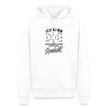 Coffein Kaffee Spruch Chemische Formel Lustig - Männer Premium Bio Hoodie - Weiß - Vorne - Nico (187cm)