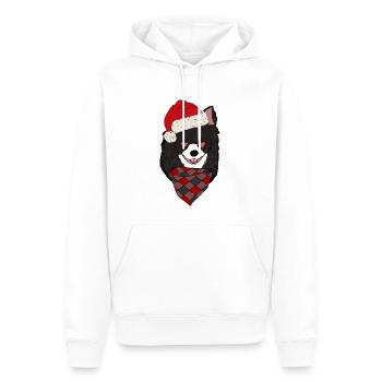 Chihuahua mit Weihnachtsmütze - Männer Premium Bio Hoodie - Weiß - Vorne - Nico (187cm)