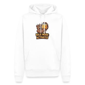 Mode en masse activé - Sweat à capuche Premium bio Homme - blanc - Devant - Nico (187cm)