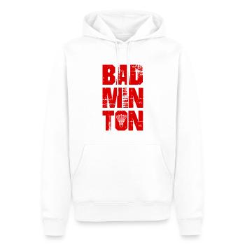 Badminton Sport - Männer Premium Bio Hoodie - Weiß - Vorne - Nico (187cm)