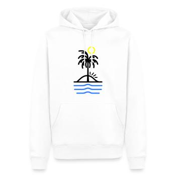 Palmen Insel - Männer Premium Bio Hoodie - Weiß - Vorne - Nico (187cm)